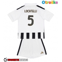Otroške Nogometnih dresov Juventus Manuel Locatelli #5 Domači 2026-27 Kratki rokavi (+ hlače)